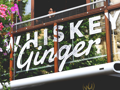 Whiskey Ginger Signage #logo #lettering