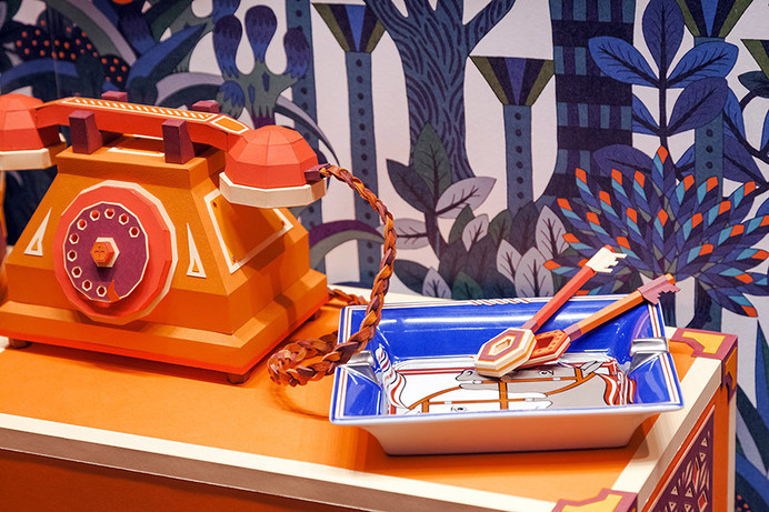 Zim & Zou Create A Fox's Den From Leather and Paper for Hermès #photography #paper
