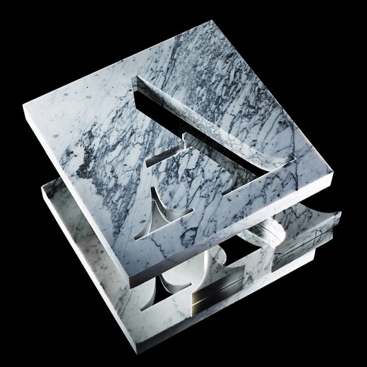 Carl Kleiner's beautiful cut marble cover #diecut #marble #typography
