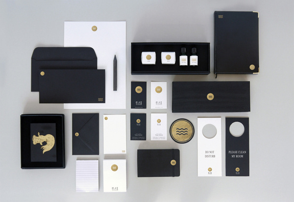 MOON WATER HOME HOTEL BRANDING on Behance #stationary #packaging #print #material #collateral