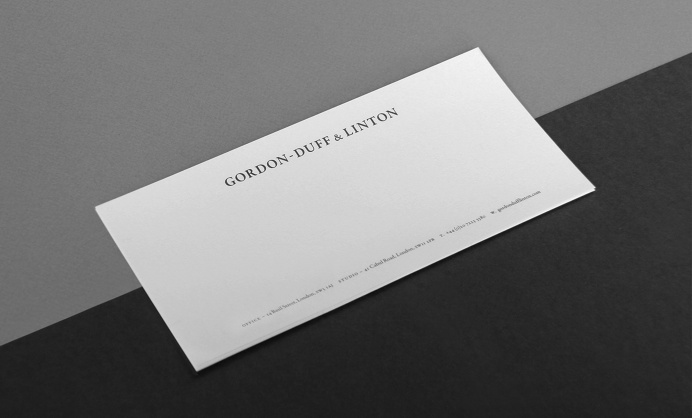 Gordon-Duff & Linton #identity #compliment slip #gray #grey #branding