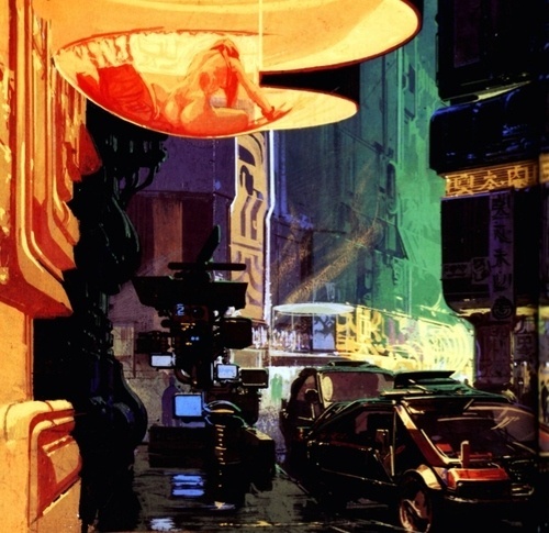 xq0gxRbjUh9y1u3sh1XSjZW6o1_500.jpg (JPEG Imagen, 500x485 pixels) #blade #runner #illustration #cinema