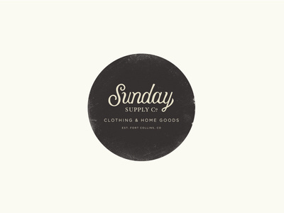 Sunday Supply Co. brand by Kroneberger design. #clothing #branding #type #colorado #boutique #brand #collins #identity #fort #custom #logo #historic