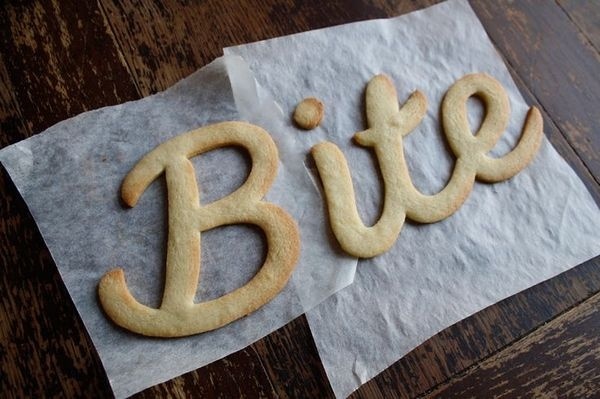 Edible typo poster #bite #typography