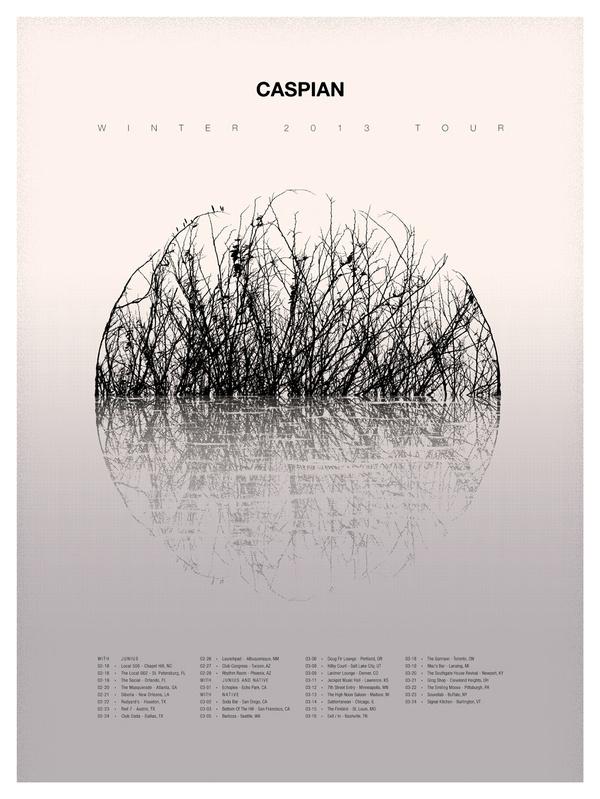 Caspian 2013 Tour Poster #fork #poster #music #sam #east #kaufman