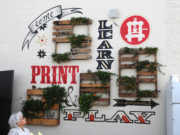 los angeles printing fair #sign #type #display #wall