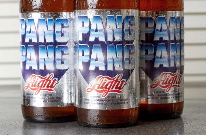 Packaging for PangPang Aight – the worlds crappiest adjunct beer. #graphic design #graphic #design #branding #packaging #colorful #colourf