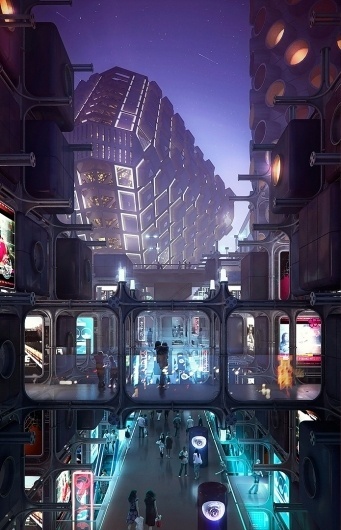jean-marc-emy-summer-metabolism.jpg 695×1080 pixels #emy #visualisation #blade #runner #tokyo #metabolisme #architecture #japan