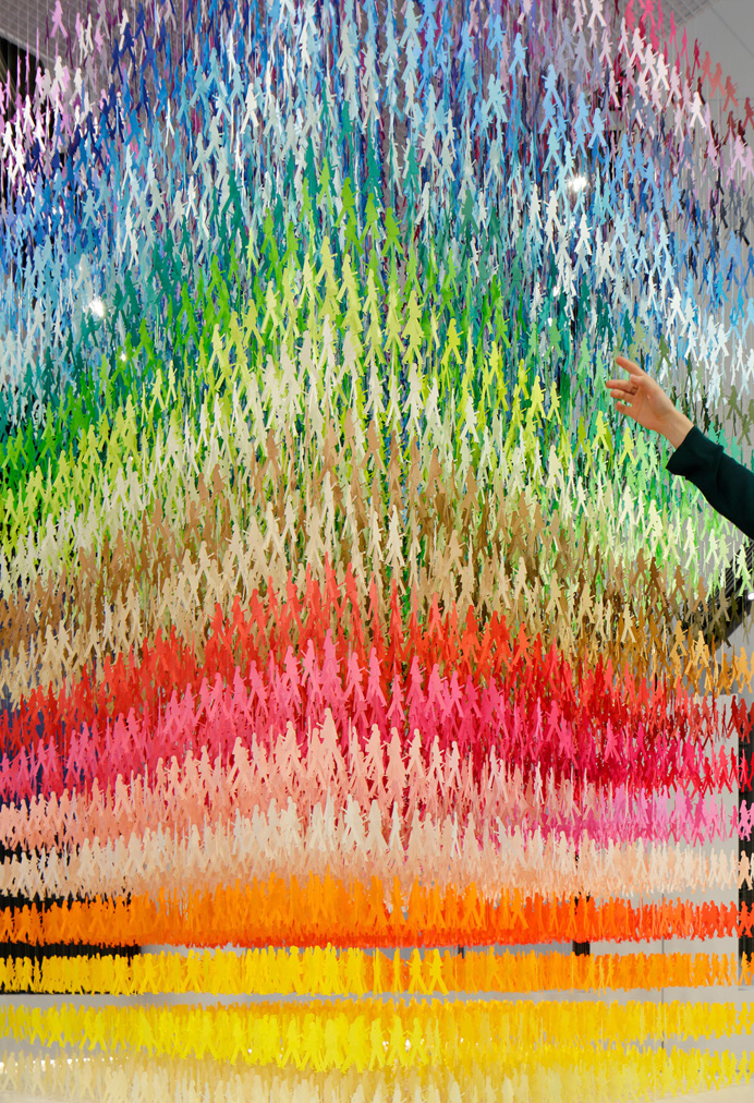 18,000 Paper Silhouettes in 100 Shades of Colors by Emmanuelle Moureaux