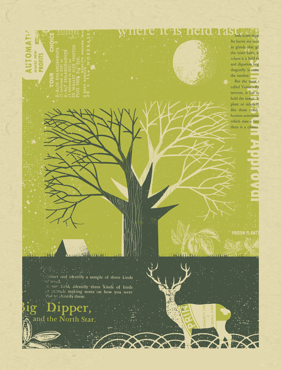 il_570xN.400240413_husj #illustration #deer #tree