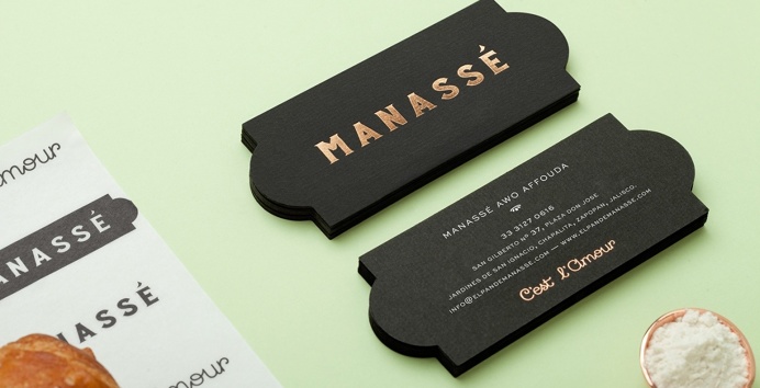 The new luxurious french patisserie & boulangerie named Manassé was designed by minimal branding & corporate identity specialists from Mexi
