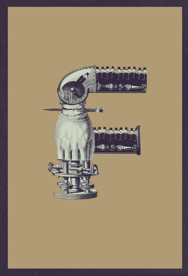 Alphabet [Re:Production] on the Behance Network #collage #poster #typography