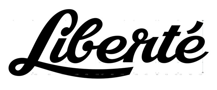 Liberté via iloveligatures (via Robu Script — Robu Type Lettering Co.) #typography #ligature #font #script