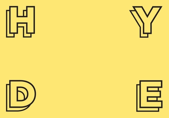 Animated logo #hyde #branding #pink #gotham #yellow #colours #collective #art #logo #blue #pastel