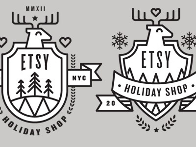 Etsy #reindeer #etsy #holiday #logo #badgem