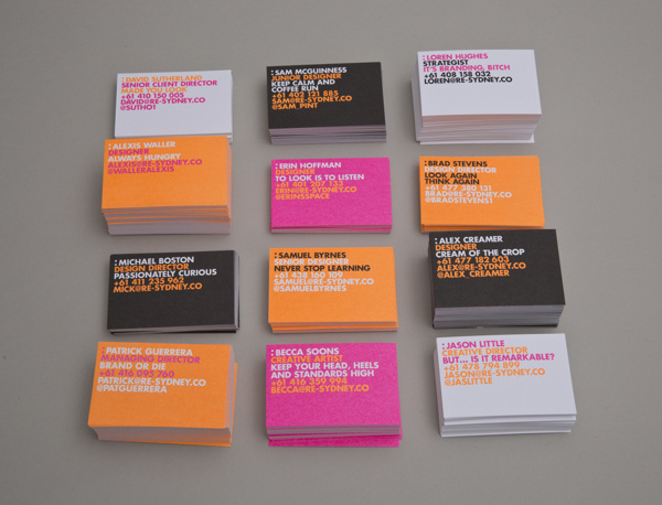 https://www.behance.net/gallery/RE-Identity/9593881 #type #cards #business #neon