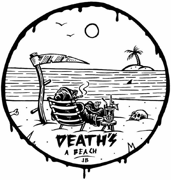 Death's A Beach Jamie Browne Art #illustration #death