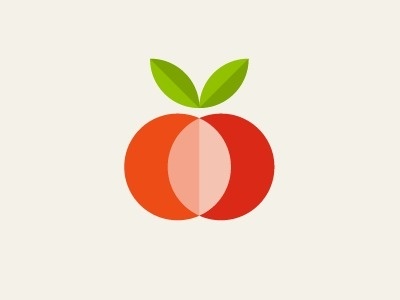 apple orange #logo #illustration #fruit