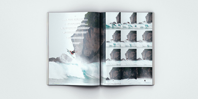 Surfing Magazine Editorial 2012 - Joy Stain #surf #surfing #print #spread #layout #editorial #magazine #typography