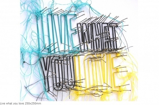 Live what you love - Debbie Smyth #thread #typography