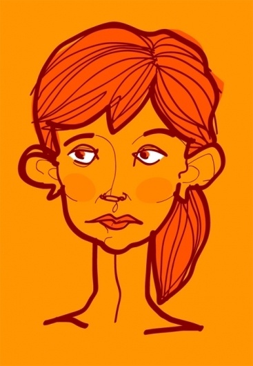 Specialmagazin #illustration #portrait #woman #orange #face #character