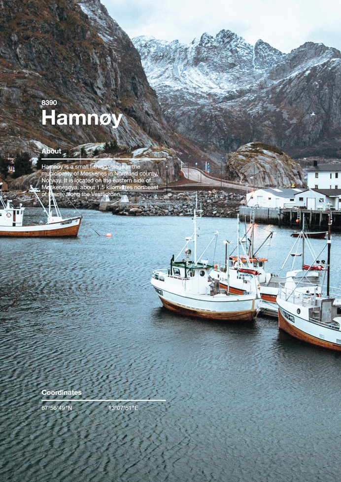 68° N #islands #norway #helvetica #grid #photography #poster #lofoten #layout
