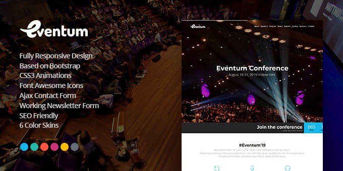 Eventum One Page Event & Conference Template