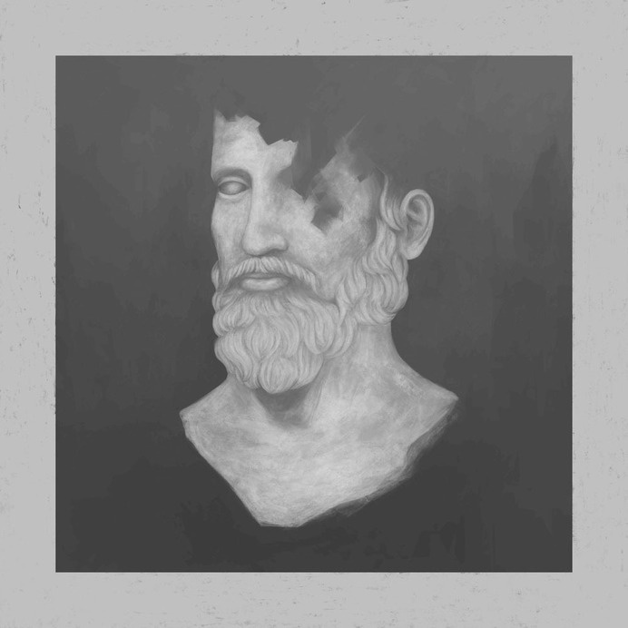 GREECE :: Illustration/Design: Mirco Zett #white #and #beard #design #head #black #bust #statue #illustration #ancient #greece