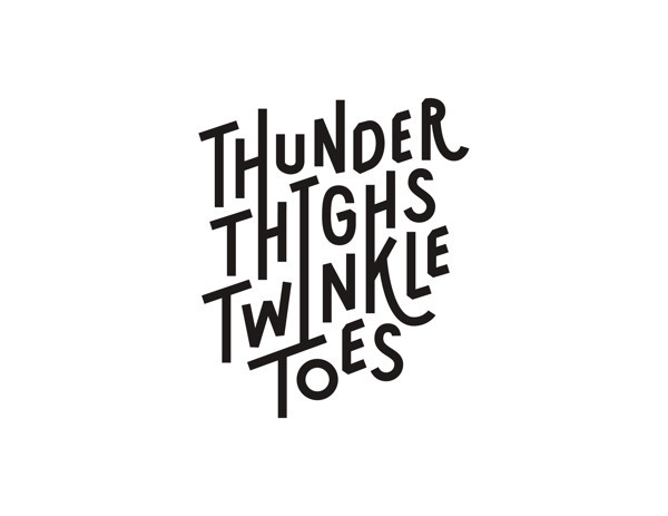Thunder Thighs Twinkle Toes #type #logotype #branding #logo