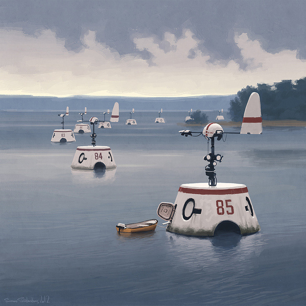 Incredible paintings of sci fi suburbia will make you wish you were Swedish | The Verge #tech #subarbia #fi #sci #swedish #painting