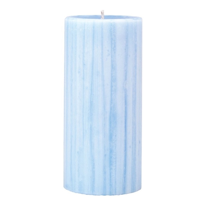 Marbled Pillar Lotus Flower & Topaz Water Scented Candle, 15 x 7 cm