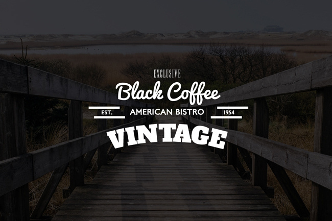 Black Coffee American Bistro #inspiration #badge #design #label #logo