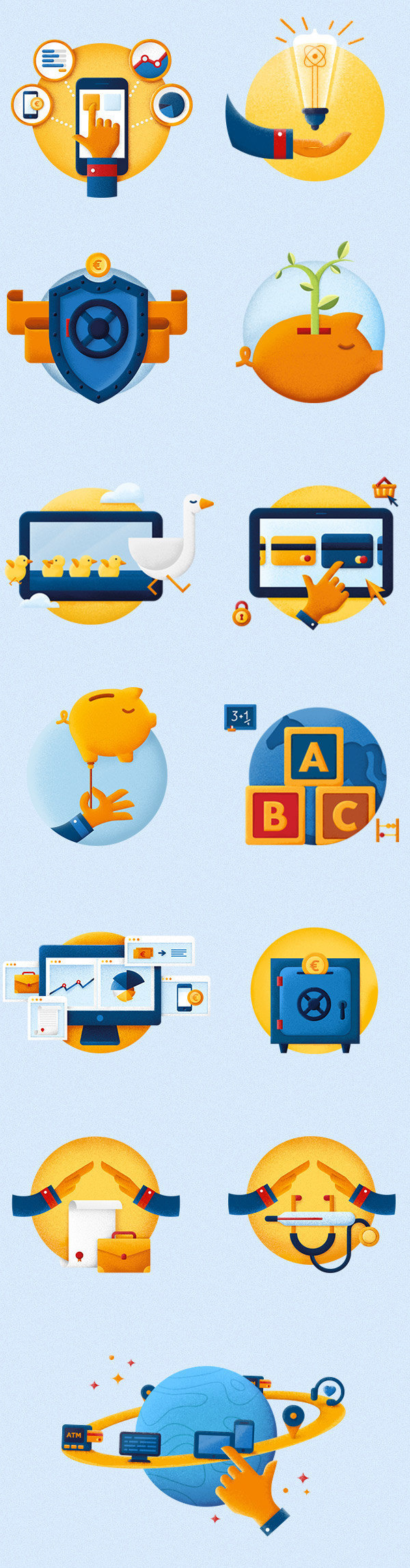 UBI Banca Restyling on Behance #icon #illustration #bank
