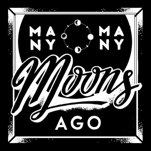 Many Many Moons Ago by Georgia Hill #lettering #white #and #georgia #hill #black #deco