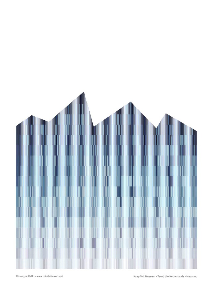 Poster of Kaap Skil Museum, design Giuseppe Gallo, Mecanoo Pattern poster Series