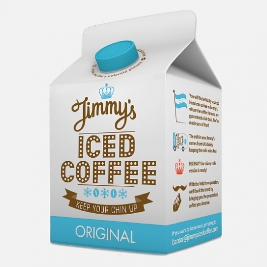 Jimmy's Iced Coffee packaging designed by Interabang | Feature Me | Feature Me #milk #design #inspiration #package