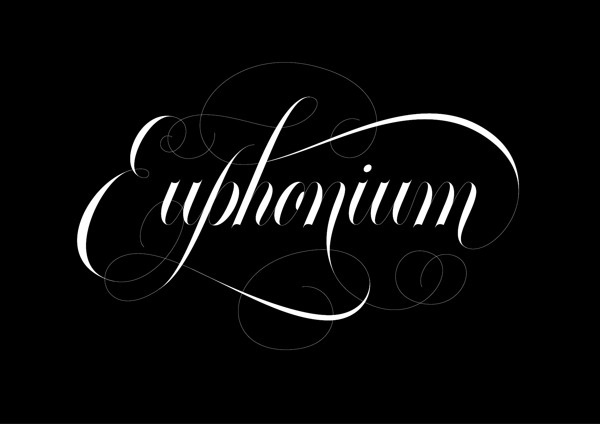 WOTD: Euphonium on Behance #calligraphy #lettering #custom #hand #typography