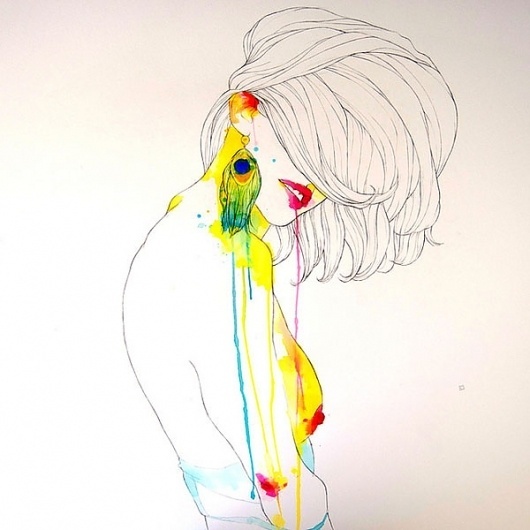 LOVE J #fashion #illustration #colour #water