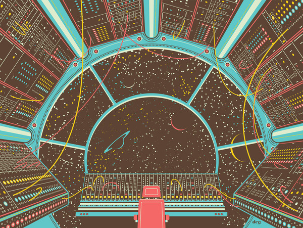 Cockpit #scifi #illustration #vector #space