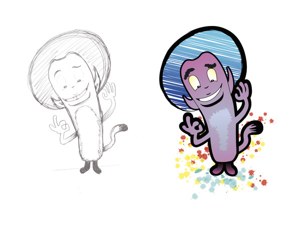 Sketch to inked series on Behance #inked #afro #characters #to #sketch
