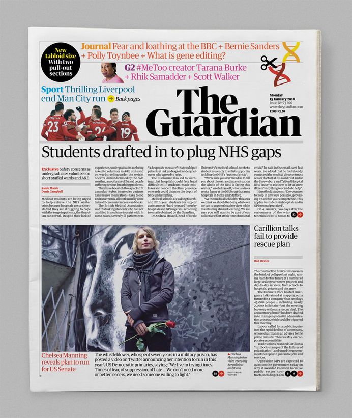 New Masthead for The Guardian