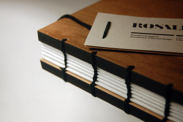 Laser Engraved Recycled Notebook on the Behance Network #binding #stoughton #engraved #quote #design #graphic #book #publication #woodgrain #laser #wood #inspiring #rosalind #passport #editorial