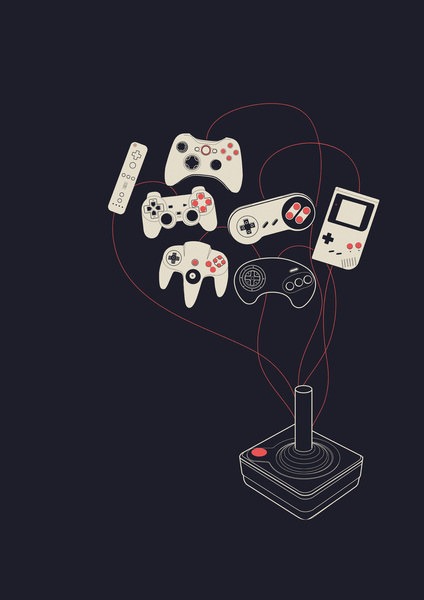 Videogame Art Print #illustration #videogame