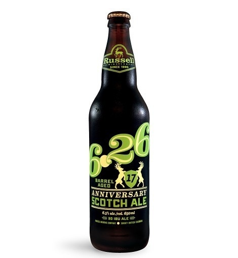 Russell 6.26 17 Anniversary Barrel Aged Scotch Ale #packaging #beer #label #bottle