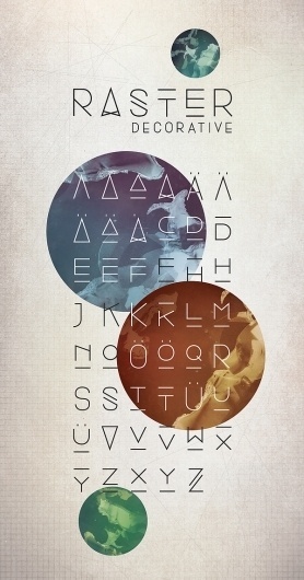 Raster on the Behance Network #font #serif #sans #typeface #decorative #typography