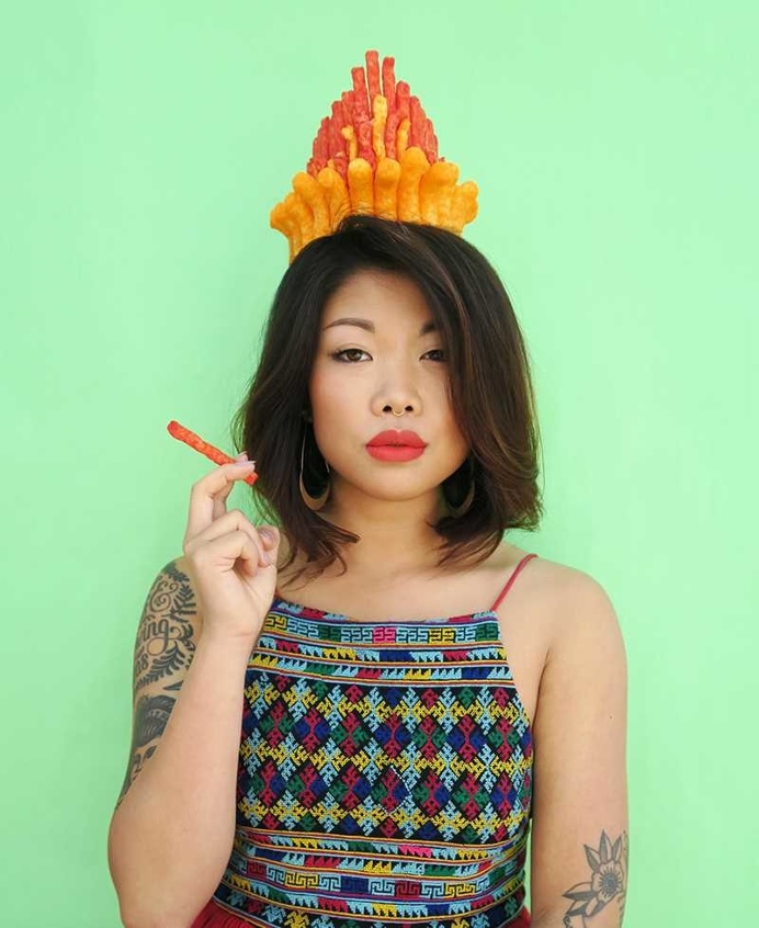 Flour Crowns: Delicious Food Crowns Self-Portraits by Lauren Hom
