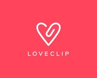 love clip - Logo Design DetailsÂ | Â Brandstack #logo #loveclip #idea