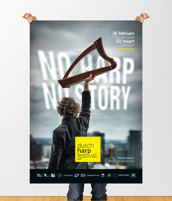 Dutch Harp Festival 2014 (design: www.theadagency.nl) #agency #design #graphic #the #poster #ad #music