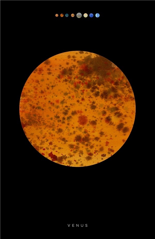 tumblr_m710czcbm91r95agto1_1280.jpg (792×1224) #venus #texture #space #paint #poster #outer #circle #planet