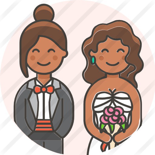 See more icon inspiration related to brides, love and romance, lesbian, homosexual, wedding, love and people on Flaticon.